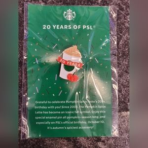 Limited edition Starbucks PSL 20th Anniversary pin